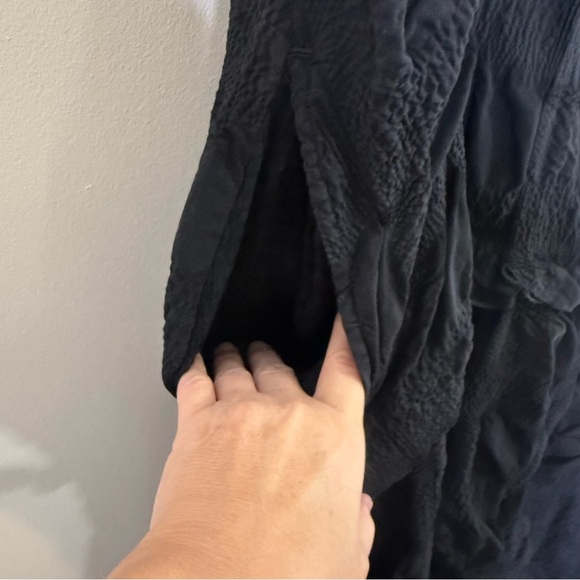 Moyuru Japan Art to Wear Oversized Tiered Black Short Sleeve Midi Dress Small - Picture 6 of 6